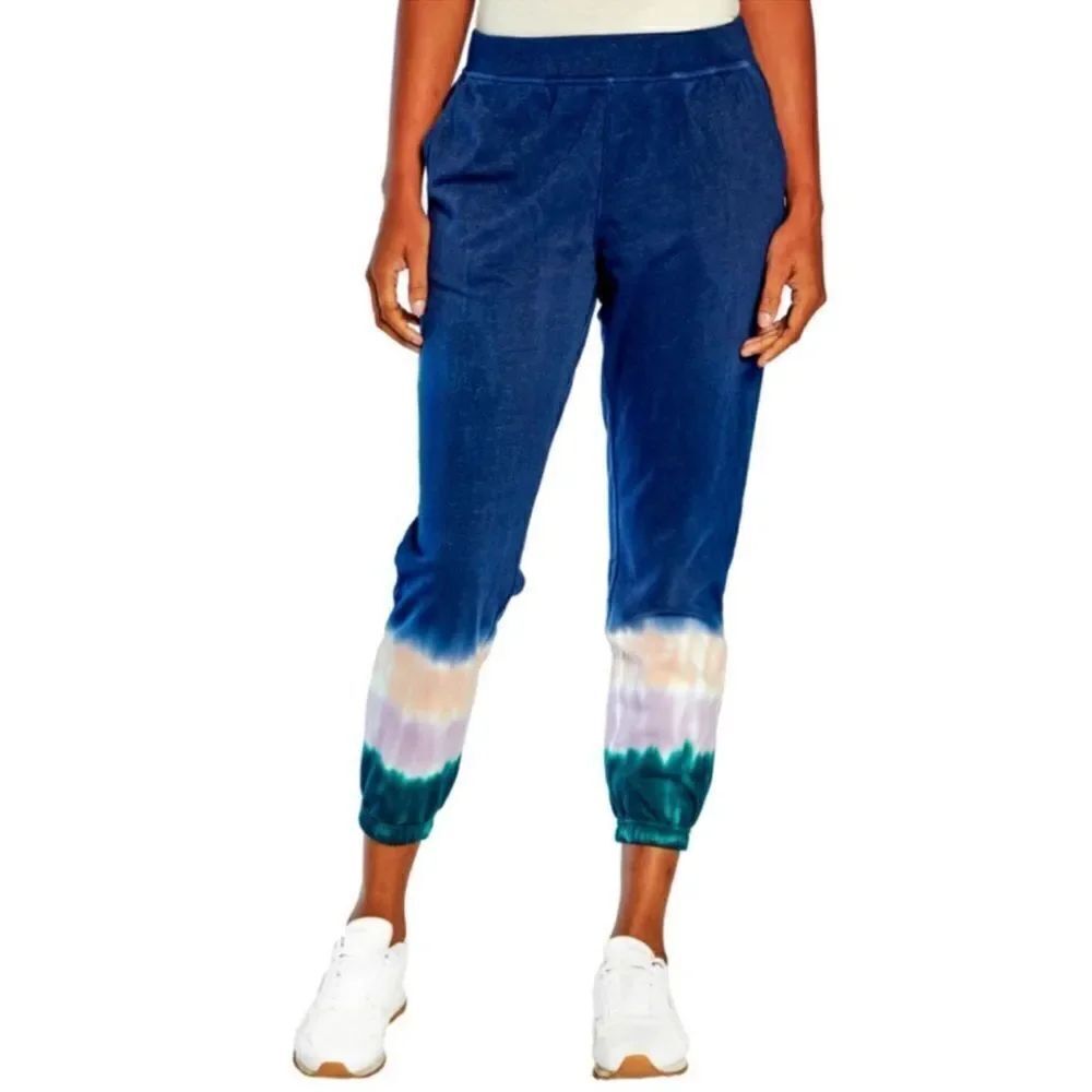 Wildfox Hadley Tie Dye Sweatpant Jogger Blue Green Size XS